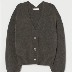 Rhinestone Button Cardigan